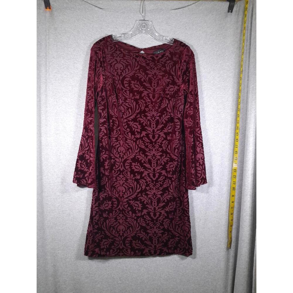 Indication By ECI Dress Womens XS Velvet Bell Sleeve